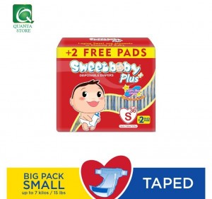 Sweet Baby Plus Big Pack Small 36 2 FREE Pads